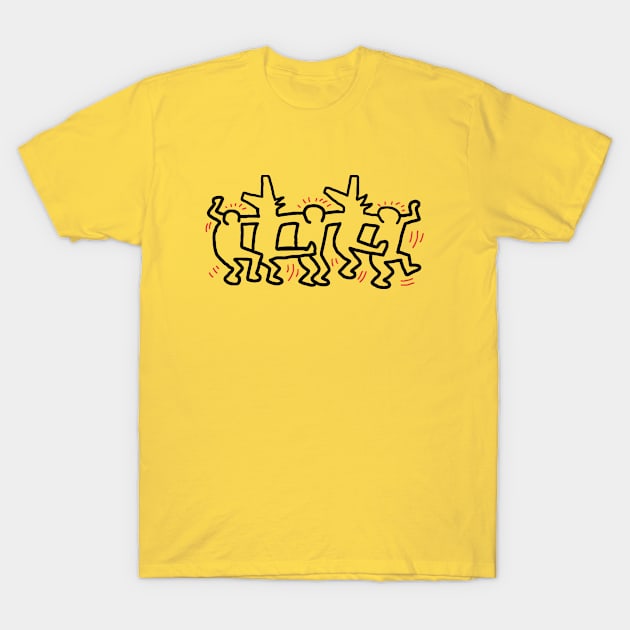 Vintage Keith Haring T-shirt | Wolf an People Dancing T-Shirt by Super Legend